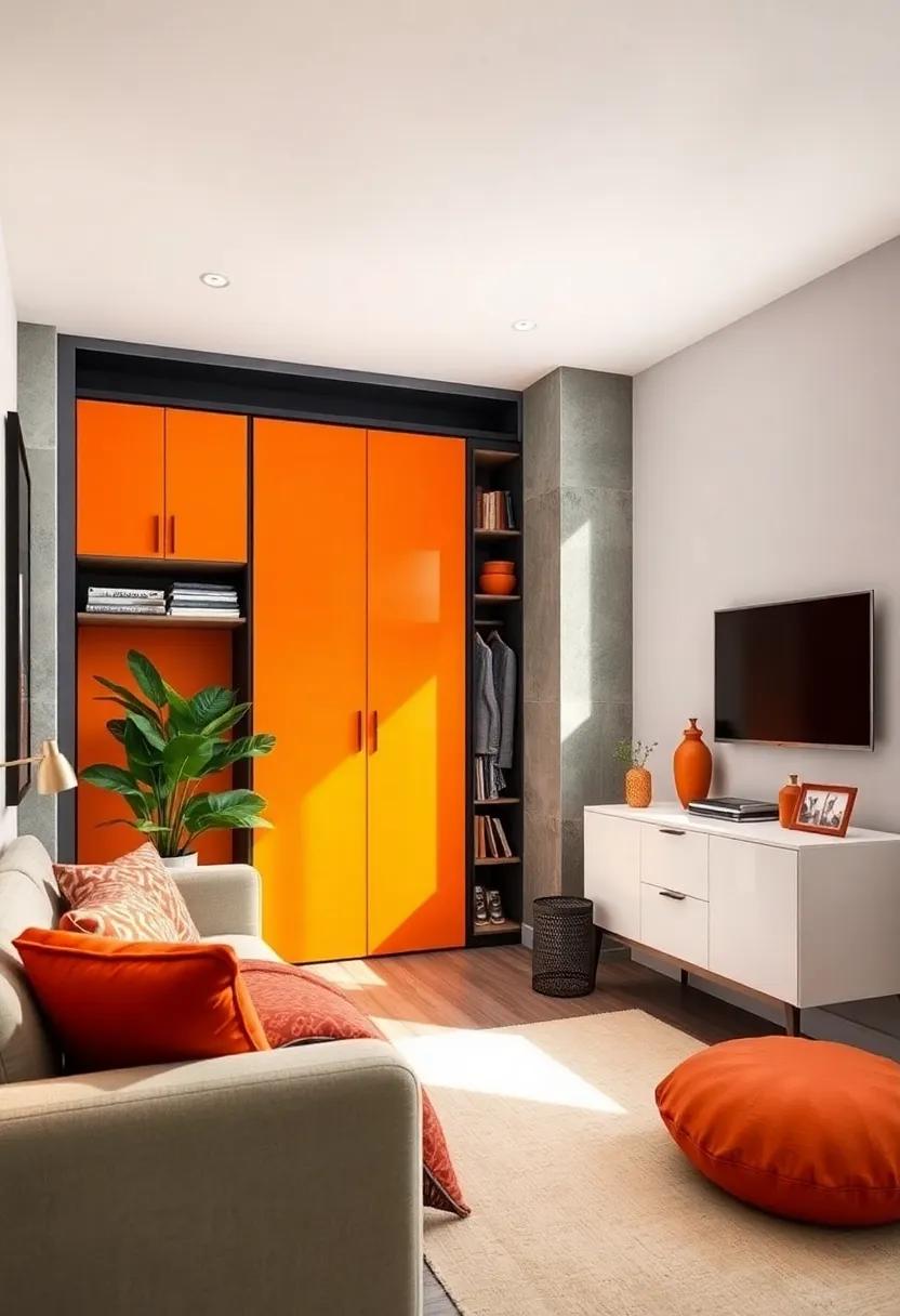 Transform ⁤Your Closet: Update the closet ⁣doors ‍with tangerine paint ⁣or removable film,​ freshening up the space while making it more inviting