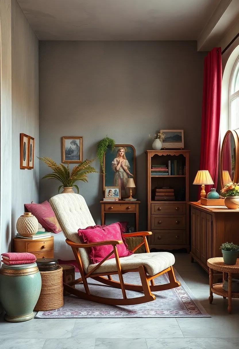 Incorporate a classic rocking chair for added comfort and a nostalgic ‍vibe