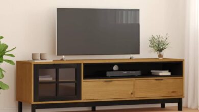 How We Loved Organizing with Youuihom’s Rustic Pine TV Stand