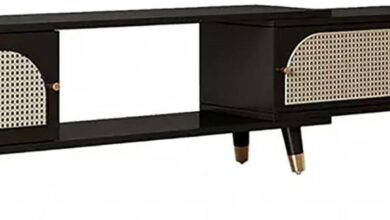 Our Take on the JIAOCKJIAO Retractable Rattan TV Stand’s Stylish Versatility