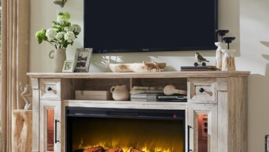 Our Take on the OKD Fireplace TV Stand: Style and Warmth Combined