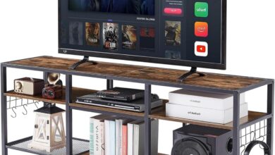 How We Organize with the VECELO 55″ TV Stand and Console