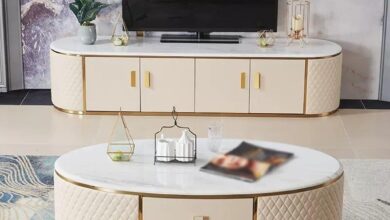 Our Take on the Stylish and Spacious Slate Marble TV Cabinet Combo