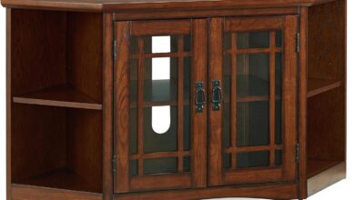 Why We Love the Leick Mission Oak TV Stand for Our Space