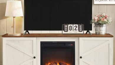 Cozy Up Our Living Room with VASAGLE’s Rustic Fireplace TV Stand