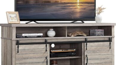 Our Take on Yaheetech’s Sturdy Sliding Barn Door TV Stand