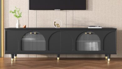 Our Take on the Modern Arch TV Stand for 75″+ Screens