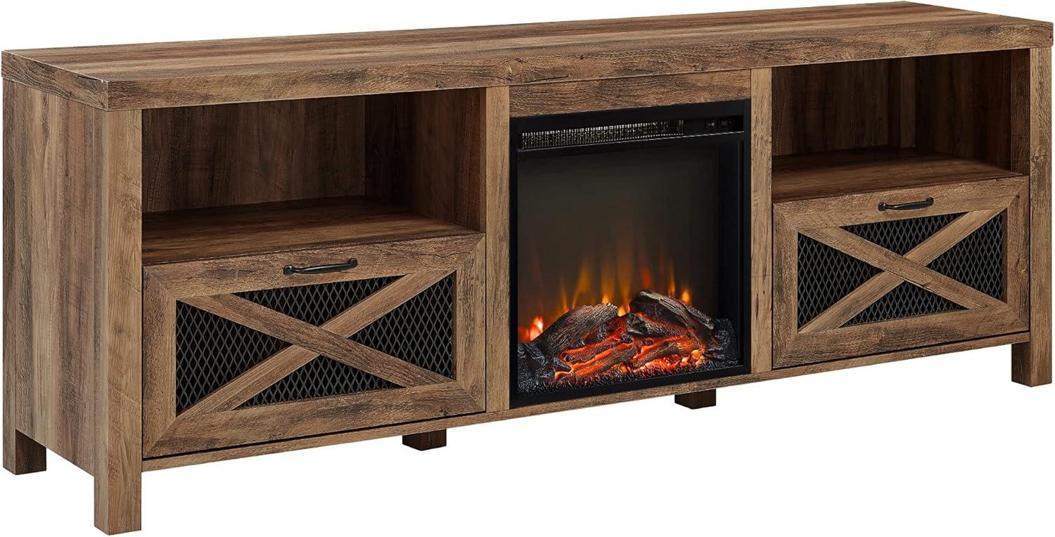 Cozy Meets Rustic: Our Take on the Walker Edison Fireplace TV Stand