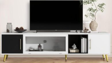 Our Honest Take on the Stylish 80-Inch Two-Tone TV Stand