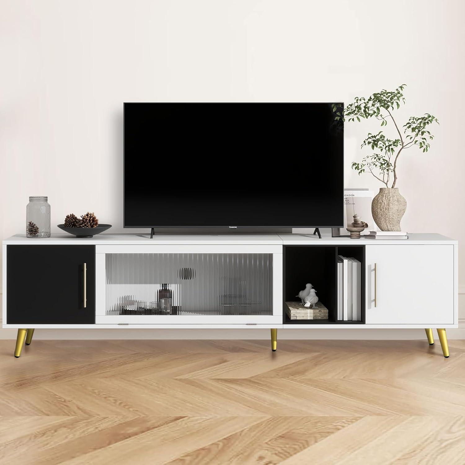 Our Honest Take on the Stylish 80-Inch Two-Tone TV Stand