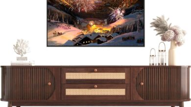 How We Styled Our Living Room with Merax’s Fluted TV Stand