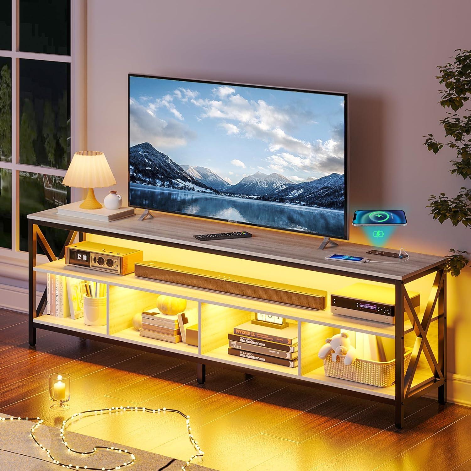 Our Honest Take on the HNEBC LED TV Stand with Smart Features