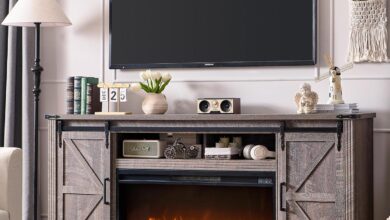 Cozy Up Our Space: JXQTLINGMU Fireplace TV Stand Review