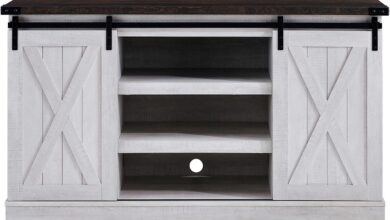 Our Honest Take on the EDYO LIVING Farmhouse TV Stand for 65″ TVs