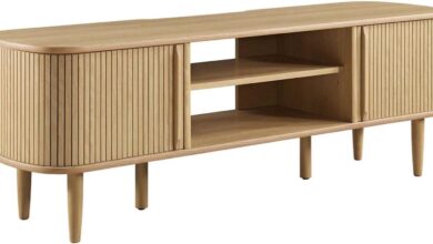 Our Take on the Contour 55″ TV Stand: Mid-Century Modern Charm
