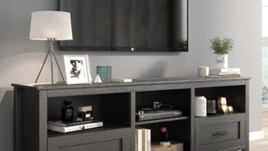 How We Organized Our Space with the SAINTCY Farmhouse TV Stand