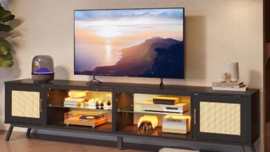 Our Take on the Bestier 80″ Rattan TV Stand: Stylish, Spacious, Solid