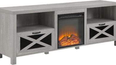 Our Take on the Walker Edison Calgary: Stylish Farmhouse TV Stand with Fireplace