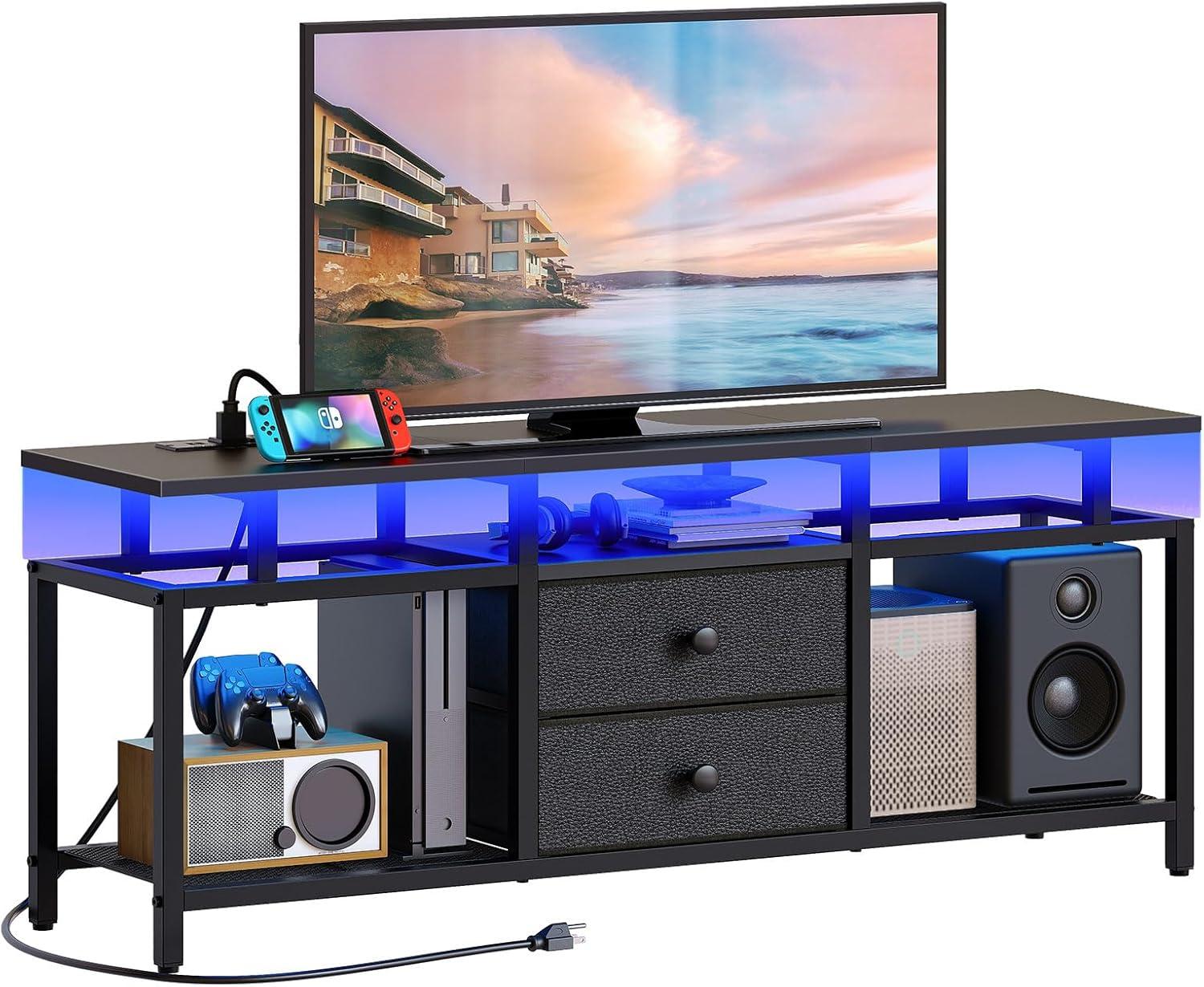 Our Honest Take on the LED TV Stand with Power Outlets and Storage
