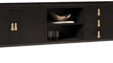 How We Found Charm and Function in This Retro Solid Wood TV Stand