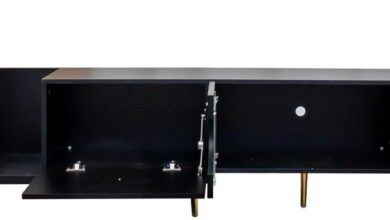 How We Love the Space-Saving Wood Extendable TV Stand