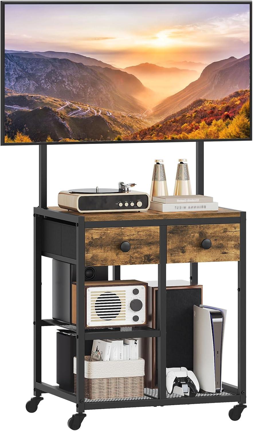 How We Found the Perfect Rolling Corner TV Stand for Small Spaces