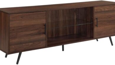 How We Transformed Our Space with the Walker Edison Saxon TV Stand