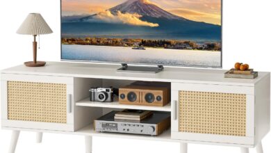 How We Loved Organizing with SUPERJARE’s Stylish 65″ TV Stand