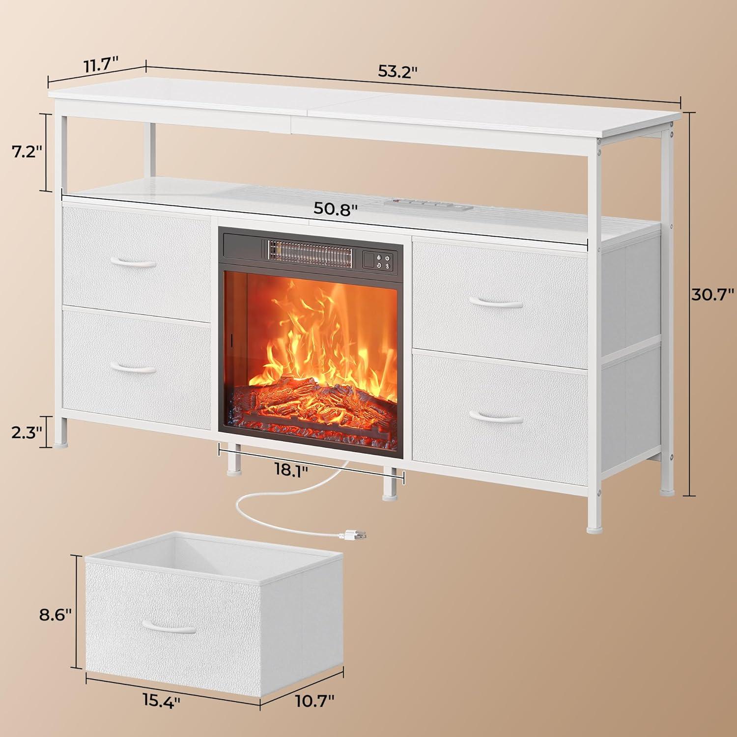 Cozy & stylish: Our ⁣Take on Huuger Fireplace TV Stand