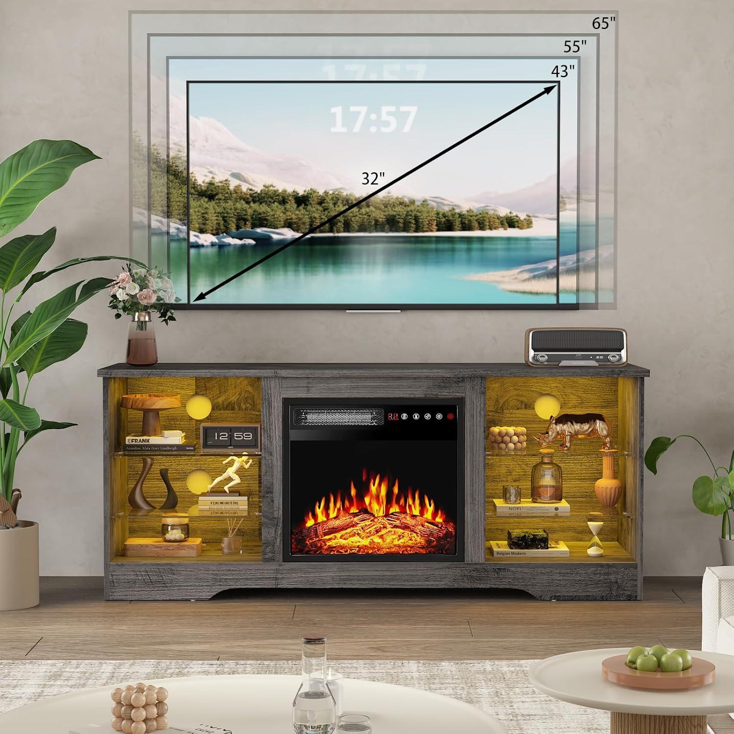 Cozy & Stylish: Our Take on the Fireplace TV Stand with LED Lights