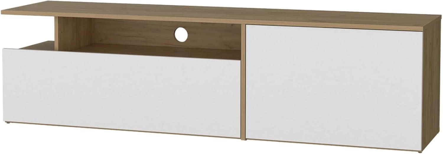 Our Honest Take on the Oak & White TV Stand⁣ with ‍Smart Storage