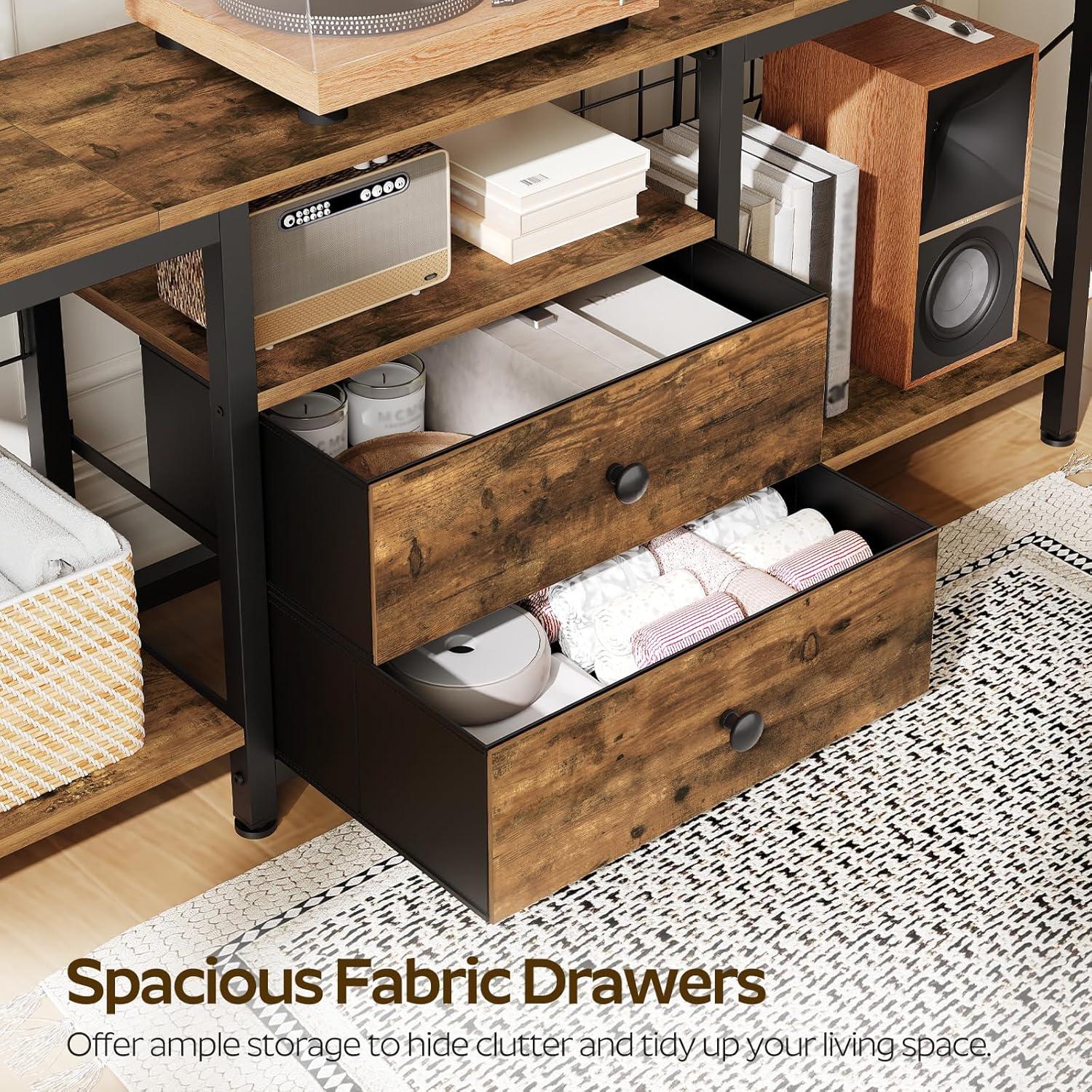 How Our TV Stand with Power Outlet keeps media Neat & Ready