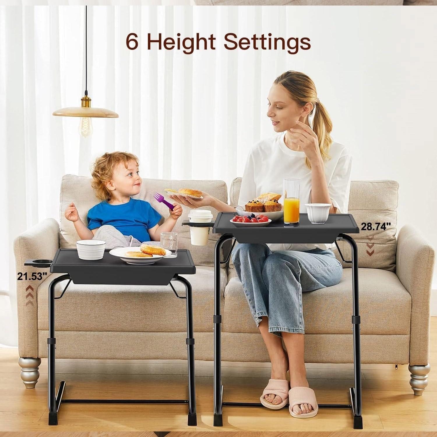 How We Found Comfort with HUANUO's Adjustable TV Tray ⁤Set