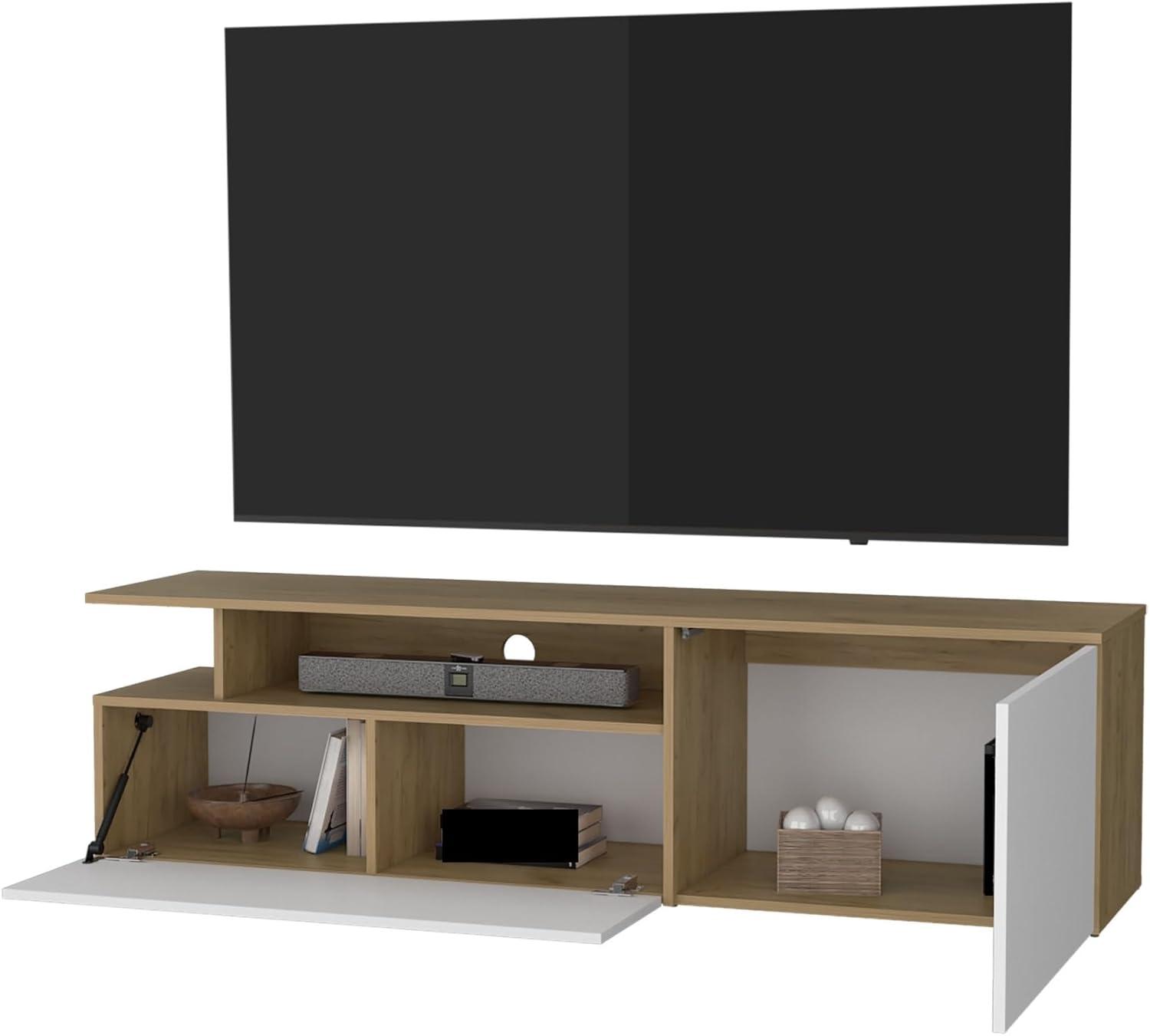 Our Honest Take on the​ Oak & White TV Stand with Smart Storage