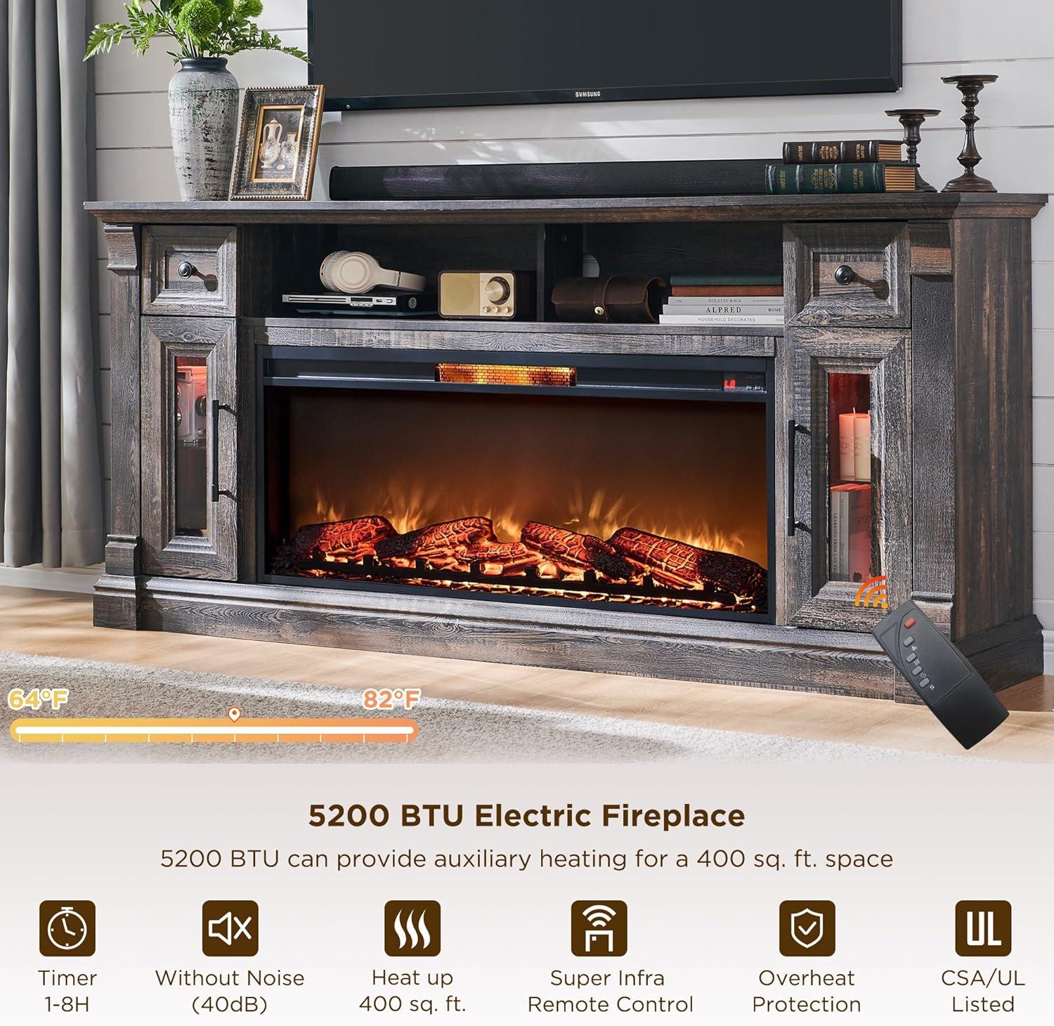 Our Take on the ⁣OKD Farmhouse Fireplace TV Stand's style & Function