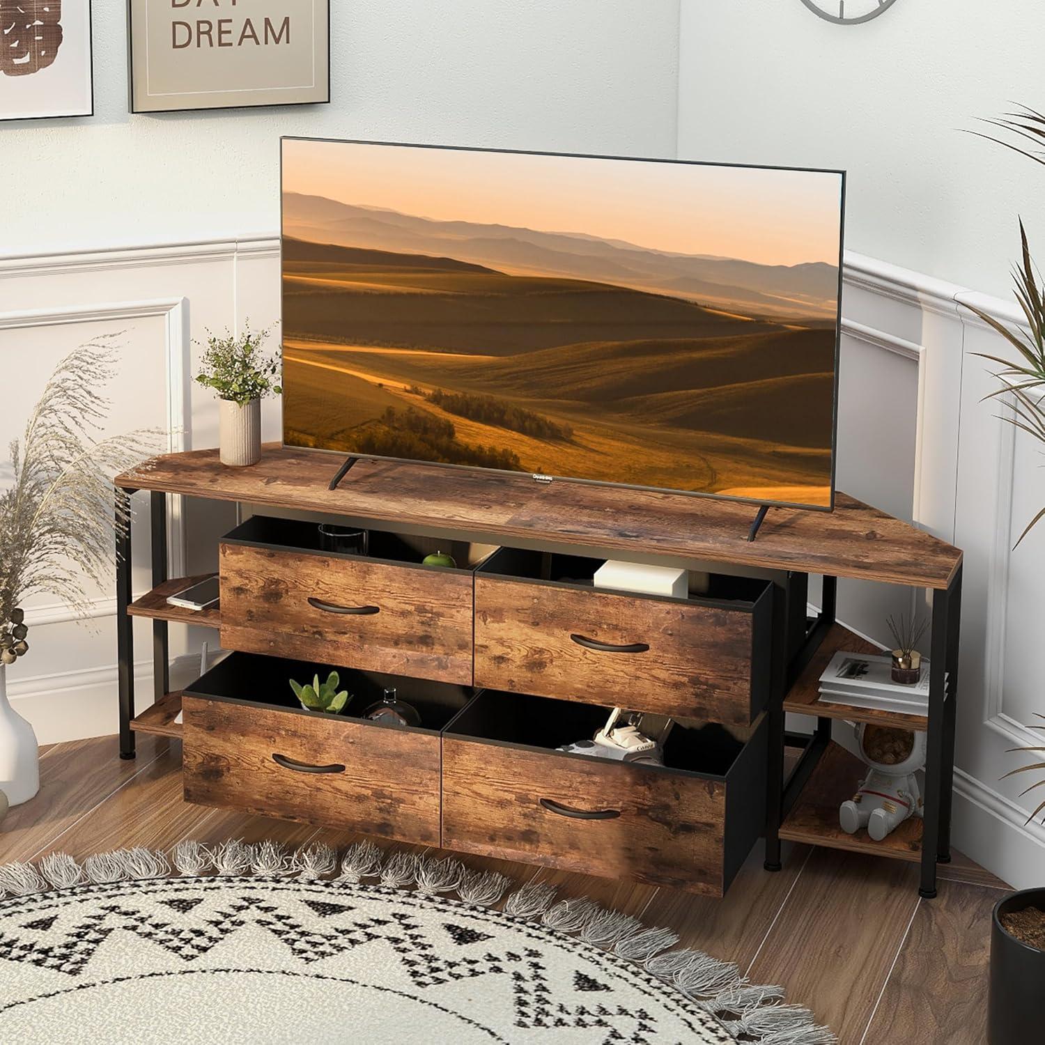 How We Organized Our Space with⁢ EXOTICA's Corner TV Stand