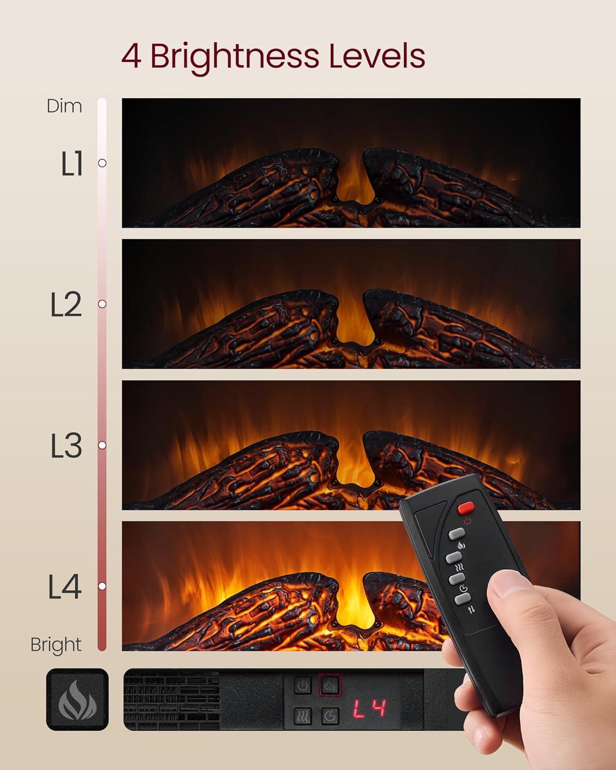 Cozy Up Our living Room with VASAGLE's Rustic fireplace TV⁤ Stand