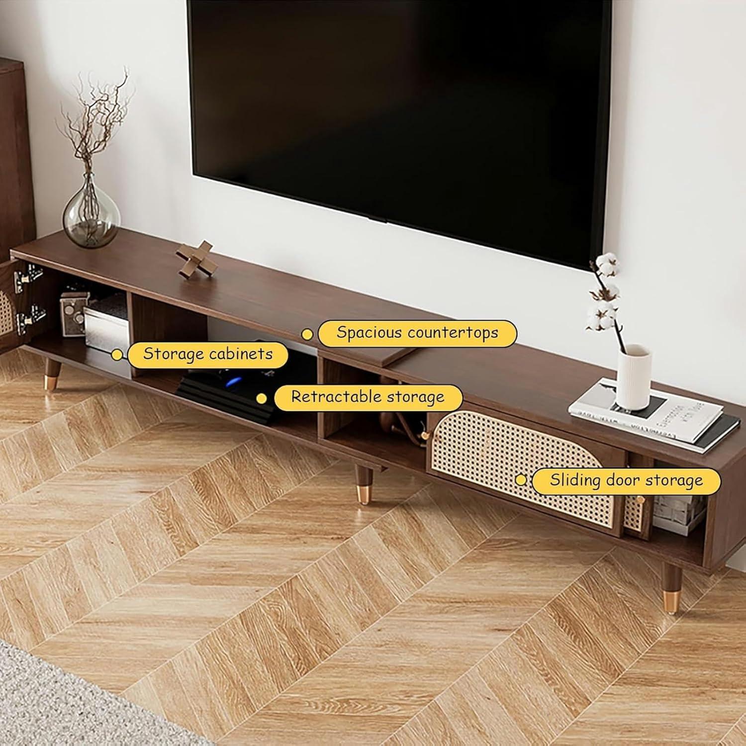 Our Take on⁢ the JIAOCKJIAO retractable⁤ Rattan TV Stand's Stylish Versatility