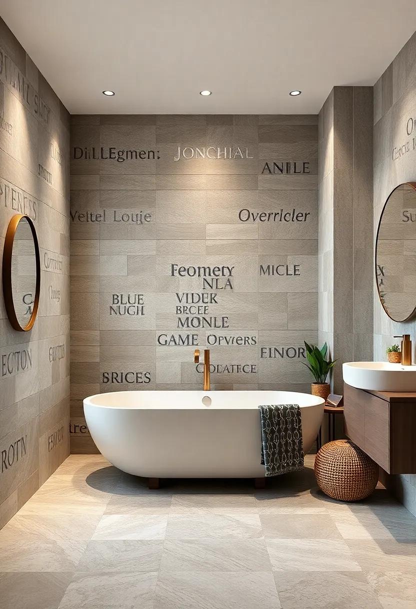 Personalized Typography Tiles: Showcase your style with tiles featuring words or phrases that resonate with your life philosophy