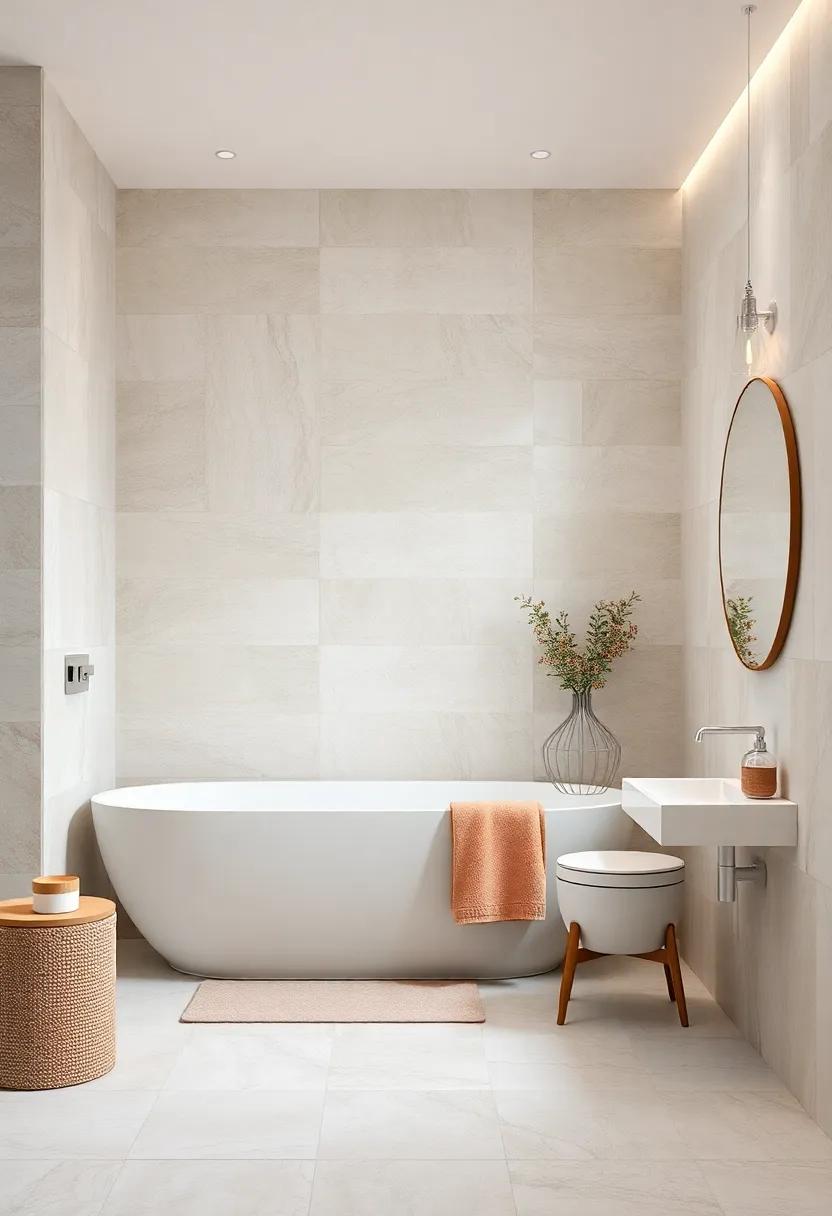 Subtle Pastels: Choose soft pastel tiles to create a serene, calming environment perfect for unwinding after a long day