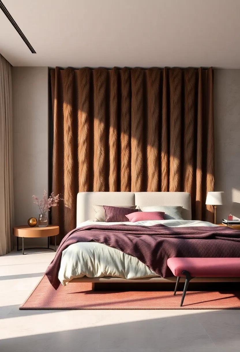 Faux ⁤Fur Luxury: Drape a ⁢faux fur fabric for a sumptuous,⁣ cozy accent wall that invites tactile engagement and adds warmth