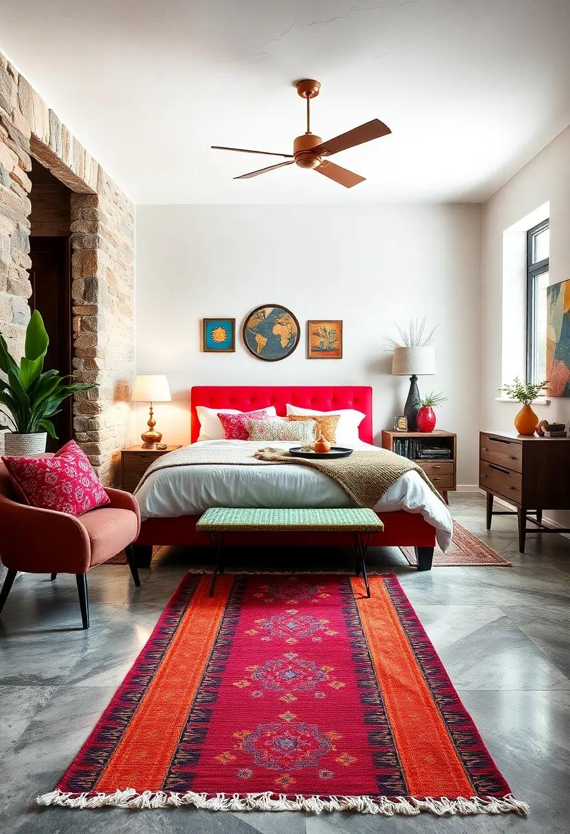 Create a Cozy Reading Nook: Set up a chair in a bright color paired with a colorful throw blanket and a stack of books for a charming retreat within your room