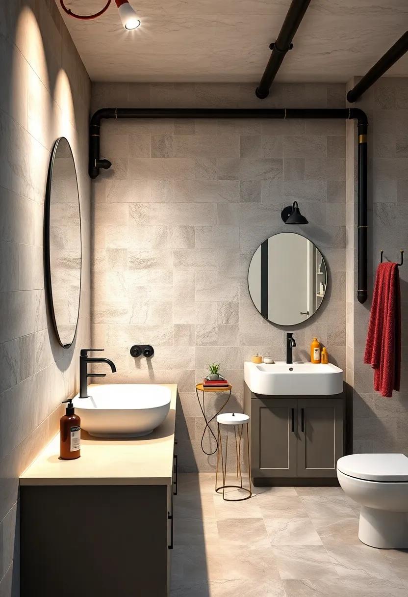 Industrial Backsplash: Utilize exposed pipes as an interesting feature behind sinks and vanities, adding depth ⁤to the space