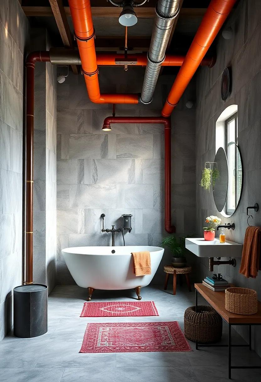 Painted Pipes: Add ⁤a ⁤splash of color by painting your exposed pipes​ in bold, vibrant hues or subtle pastels that complement your⁣ decor