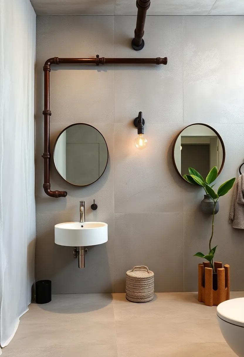 Rustic Mirrors: ⁢Frame mirrors ⁢with repurposed pipes for a gritty yet chic blend of functionality⁢ and⁢ style