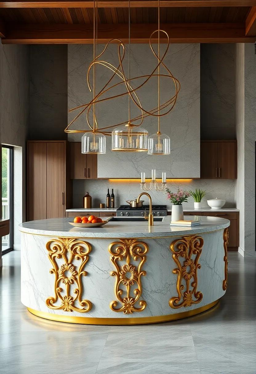 Lavish ‌luxury: With gold accents and intricate detailing, this‌ island radiates opulence, making it a centerpiece that exudes sophistication