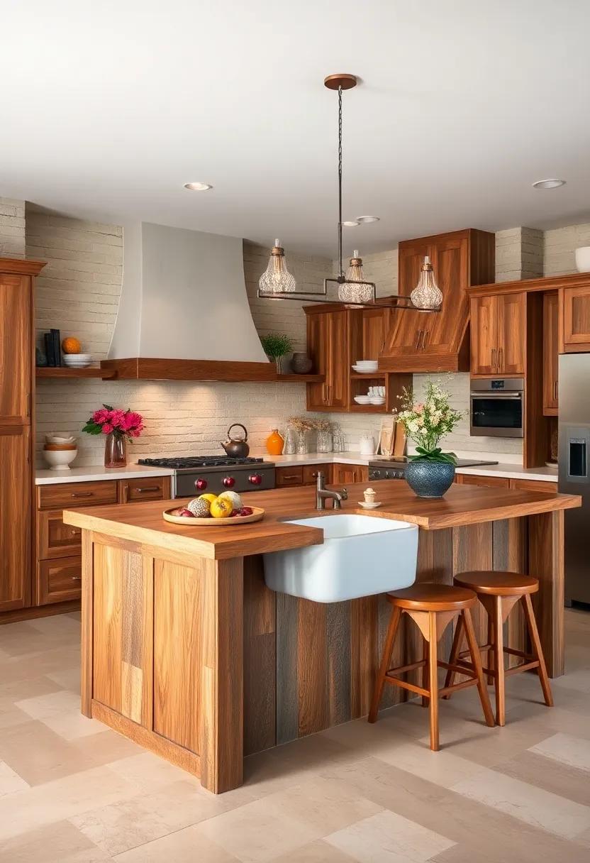 rustic Charm: A ‌reclaimed wood island with a farmhouse sink brings warmth and character to ​any kitchen environment, perfect for cozy family gatherings