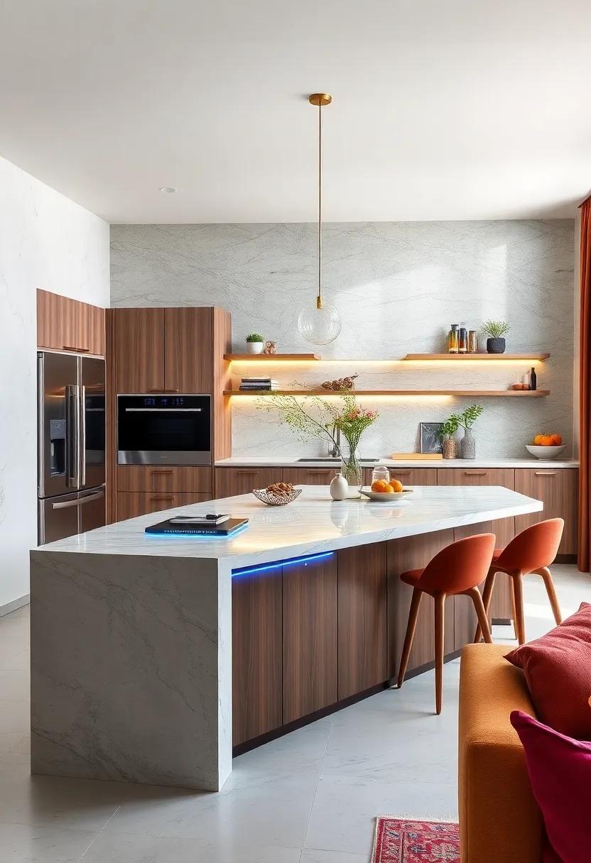 smart Tech Integration: An island equipped with built-in charging ⁤ports and touch-activated ⁢lighting combines convenience with cutting-edge technology