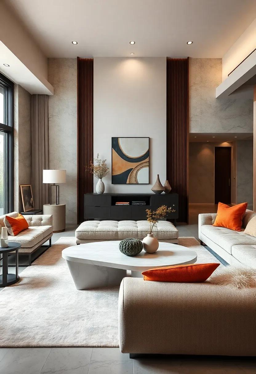 Include unique Coffee Tables: Select a sculptural coffee table ⁤or one with interesting geometric shapes that becomes⁢ a conversation ⁢starter