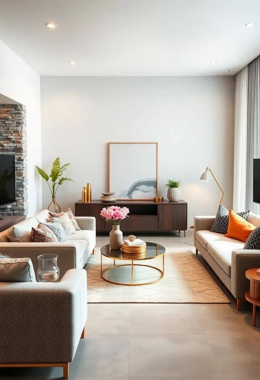 Accessorize⁣ with Metallics: Use brushed gold or ‌matte silver accents‍ in decor items ​like vases or mirrors to introduce a touch of luxury